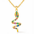 Snake Necklace, 18K Gold Plated Steel
