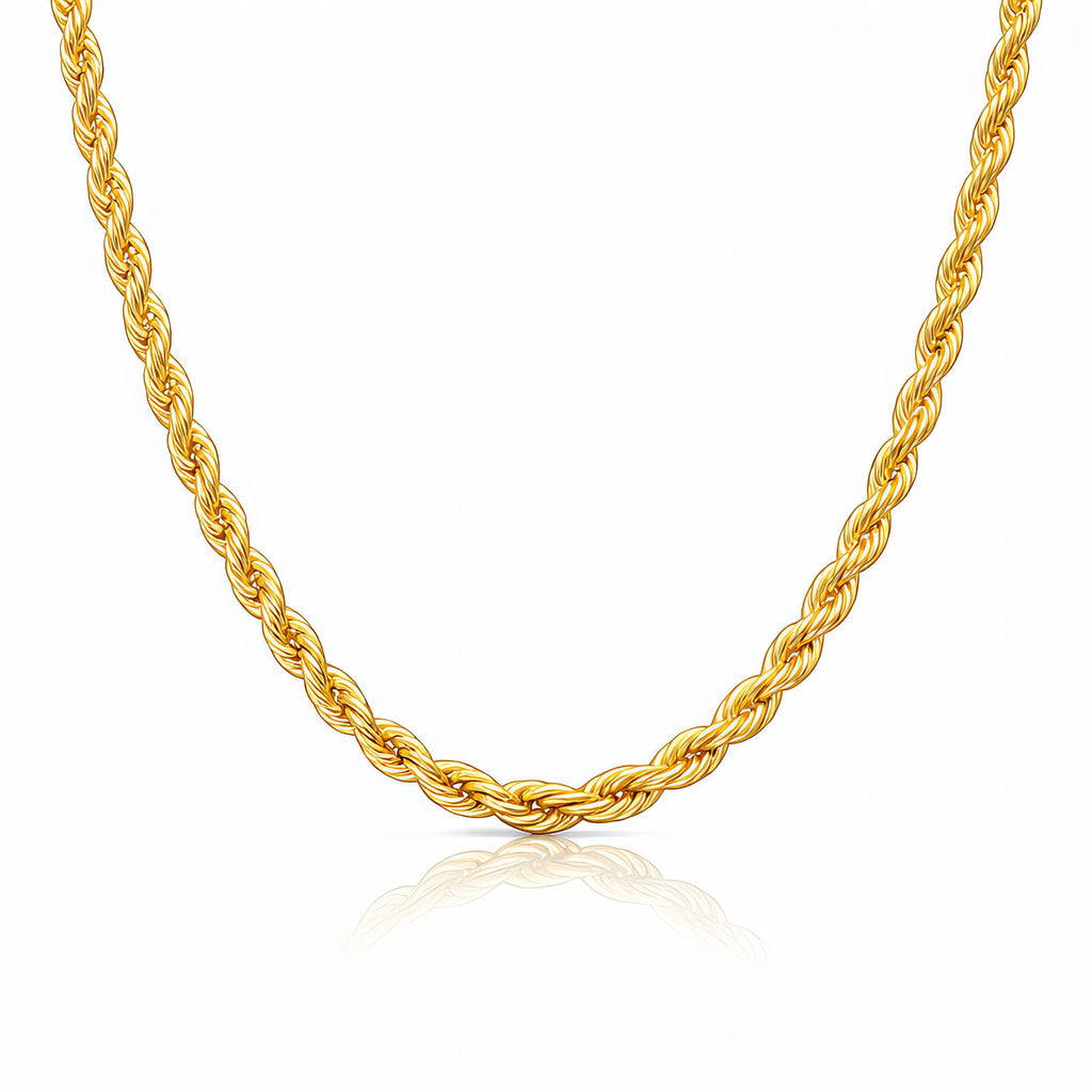 Necklace, 18K Gold Plated Steel