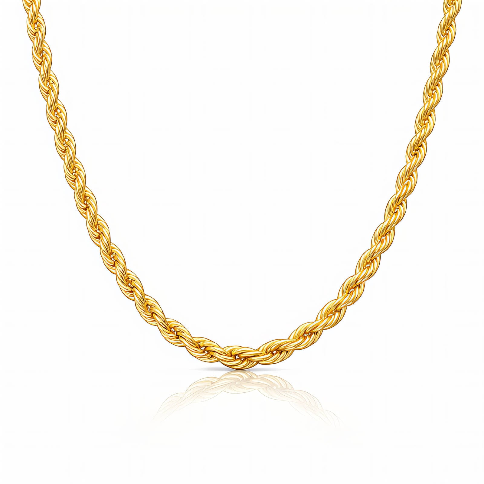 Necklace, 18K Gold Plated Steel