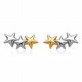 Stars Earrings, 18K Gold Plated Steel