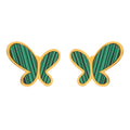 Butterflies Earrings, 18K Gold Plated Steel
