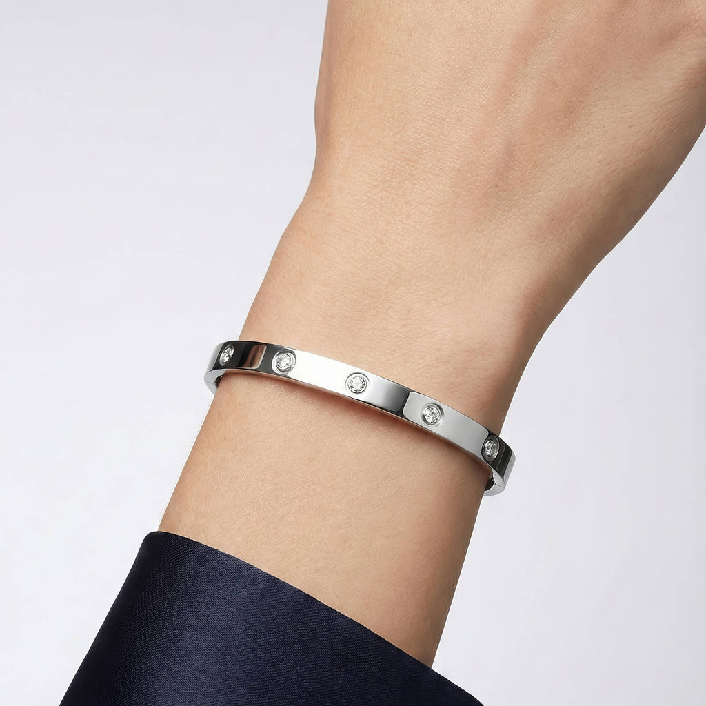Celeste Stainless Steel Bangle Bracelet