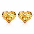 Hearts Earrings, 18K Gold Plated Steel