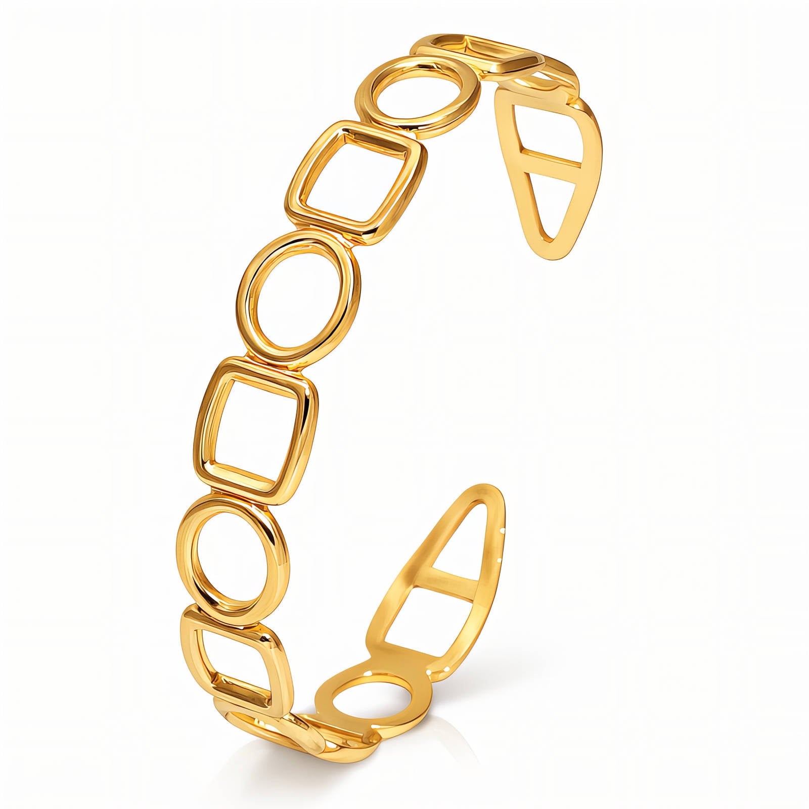 Bracelet, 18K Gold Plated Steel