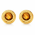 Flowers Earrings, 18K Gold Plated Steel