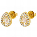 Earrings, 18K Gold Plated Steel