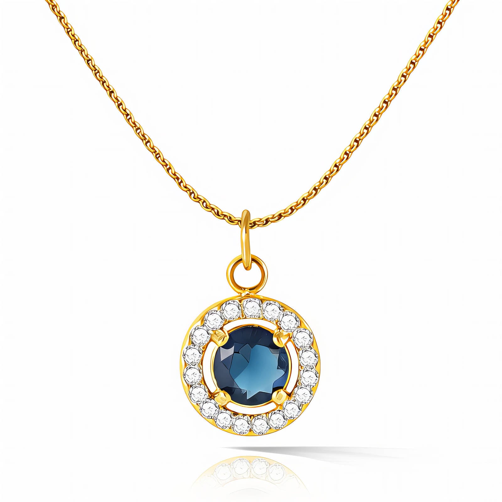 Gold Cubic Zirconia Necklace - waterproof tarnish-free hypoallergenic necklace by VYRA