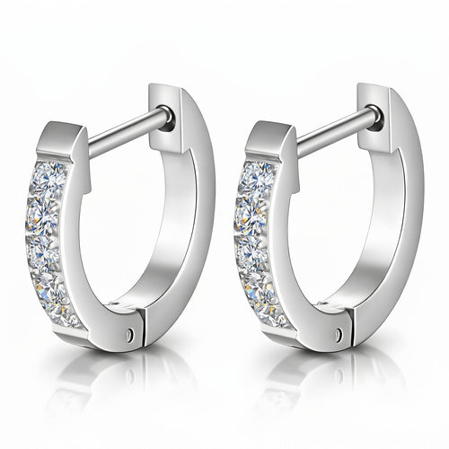 Stainless Steel Cubic Zirconia Earrings - waterproof tarnish-free hypoallergenic earrings by VYRA