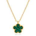 Flower Necklace, 18K Gold Plated Steel