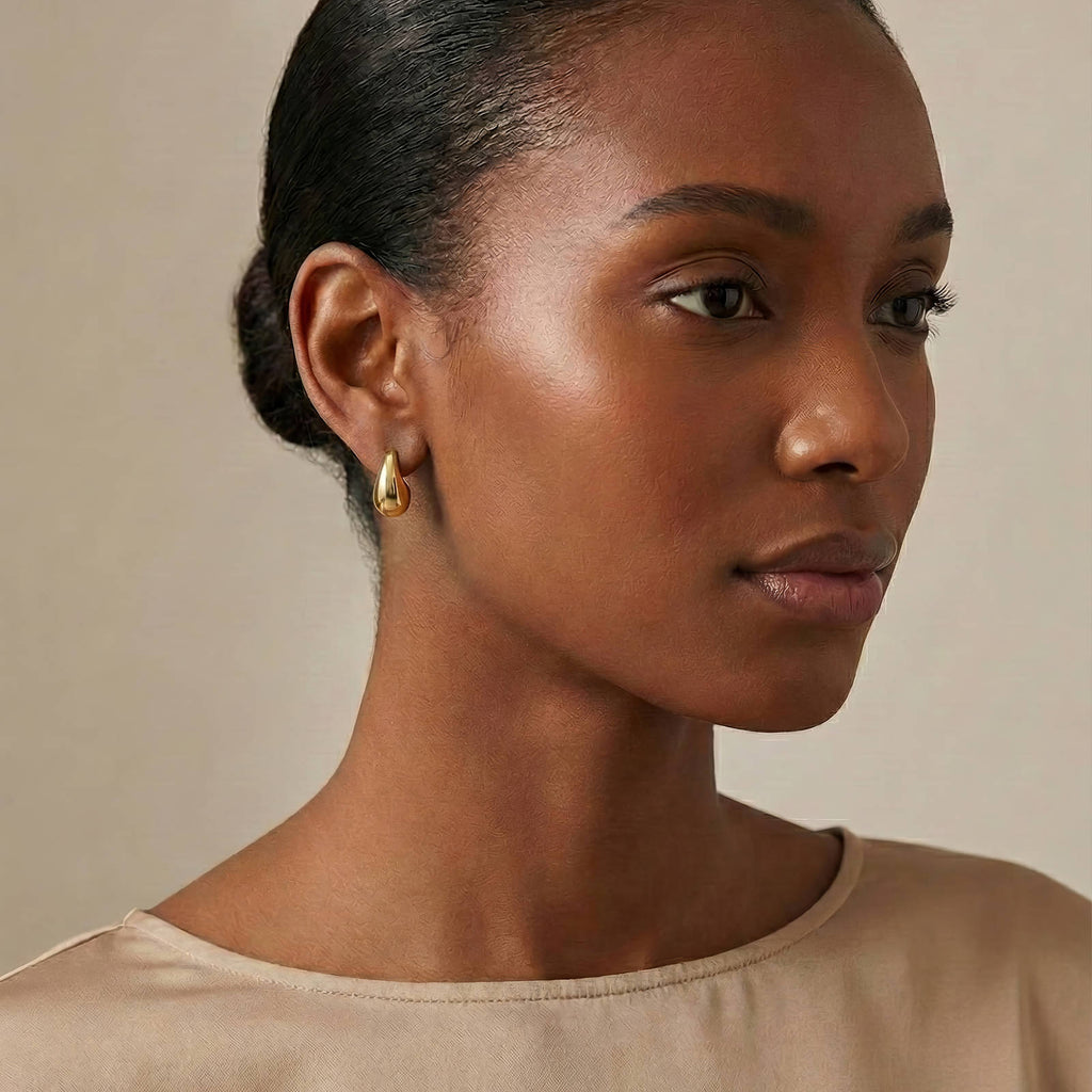 Bold Sculptural Water-Drop Earrings