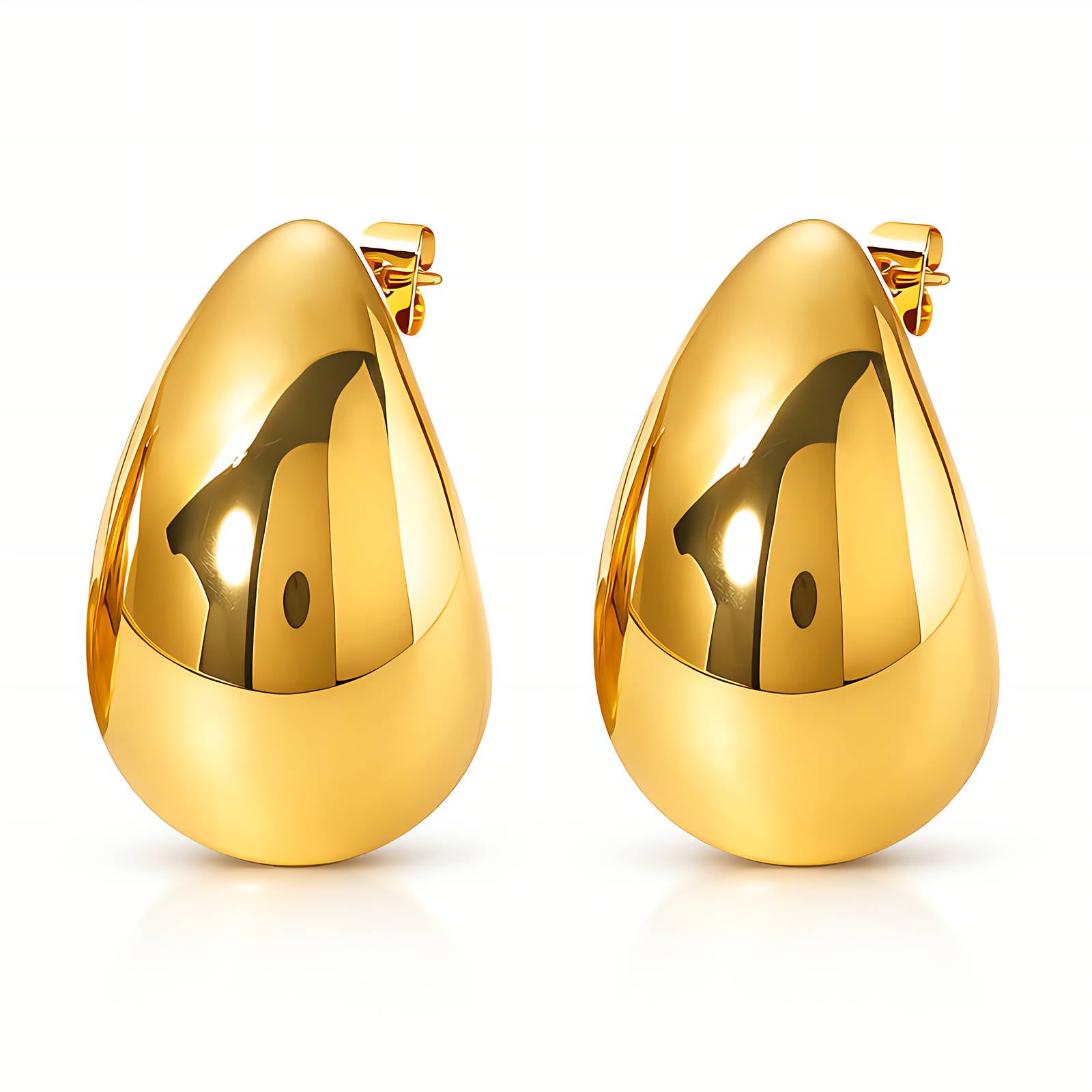 Bold Sculptural Water-Drop Earrings