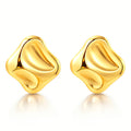 Earrings, 18K Gold Plated Steel