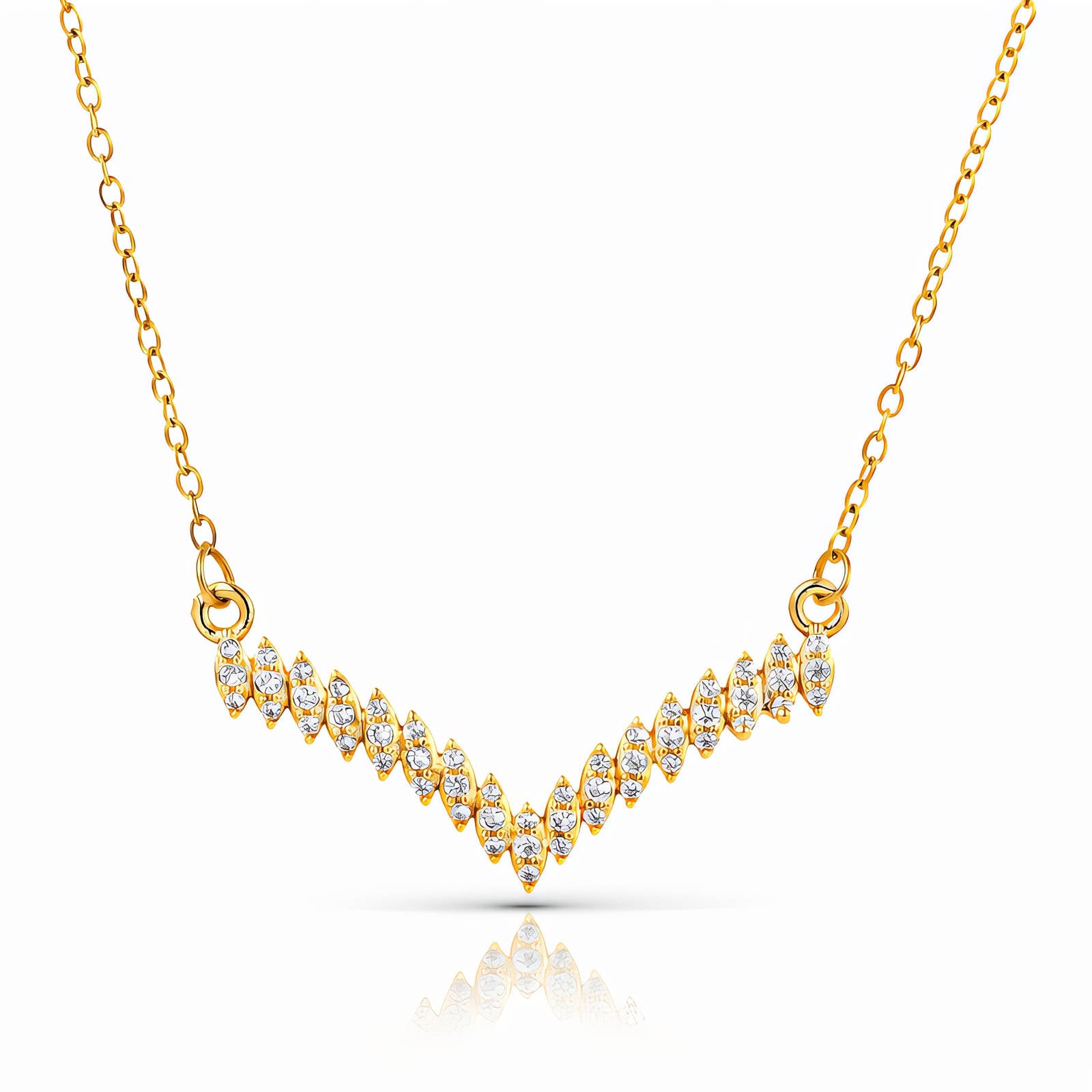 Lumina Pavé Chevron Necklace