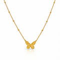 butterfly Necklace, 18K Gold Plated Steel