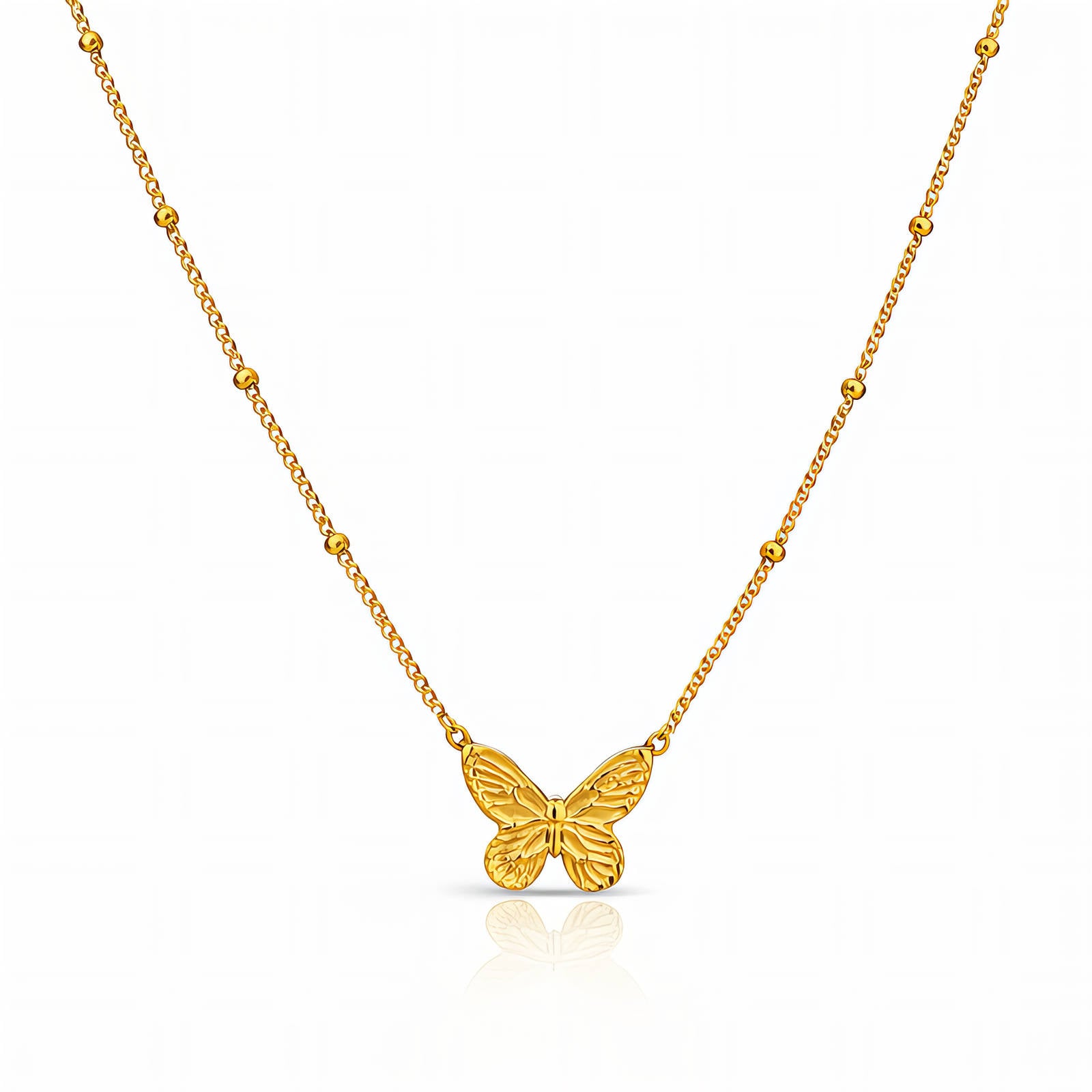 Gold Butterfly Necklace - waterproof tarnish-free hypoallergenic necklace by VYRA