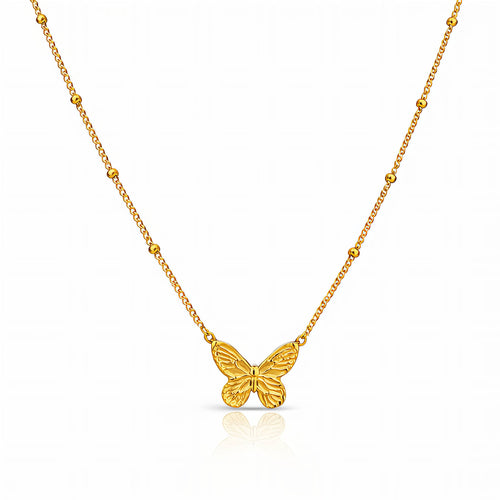 Gold Butterfly Necklace - waterproof tarnish-free hypoallergenic necklace by VYRA
