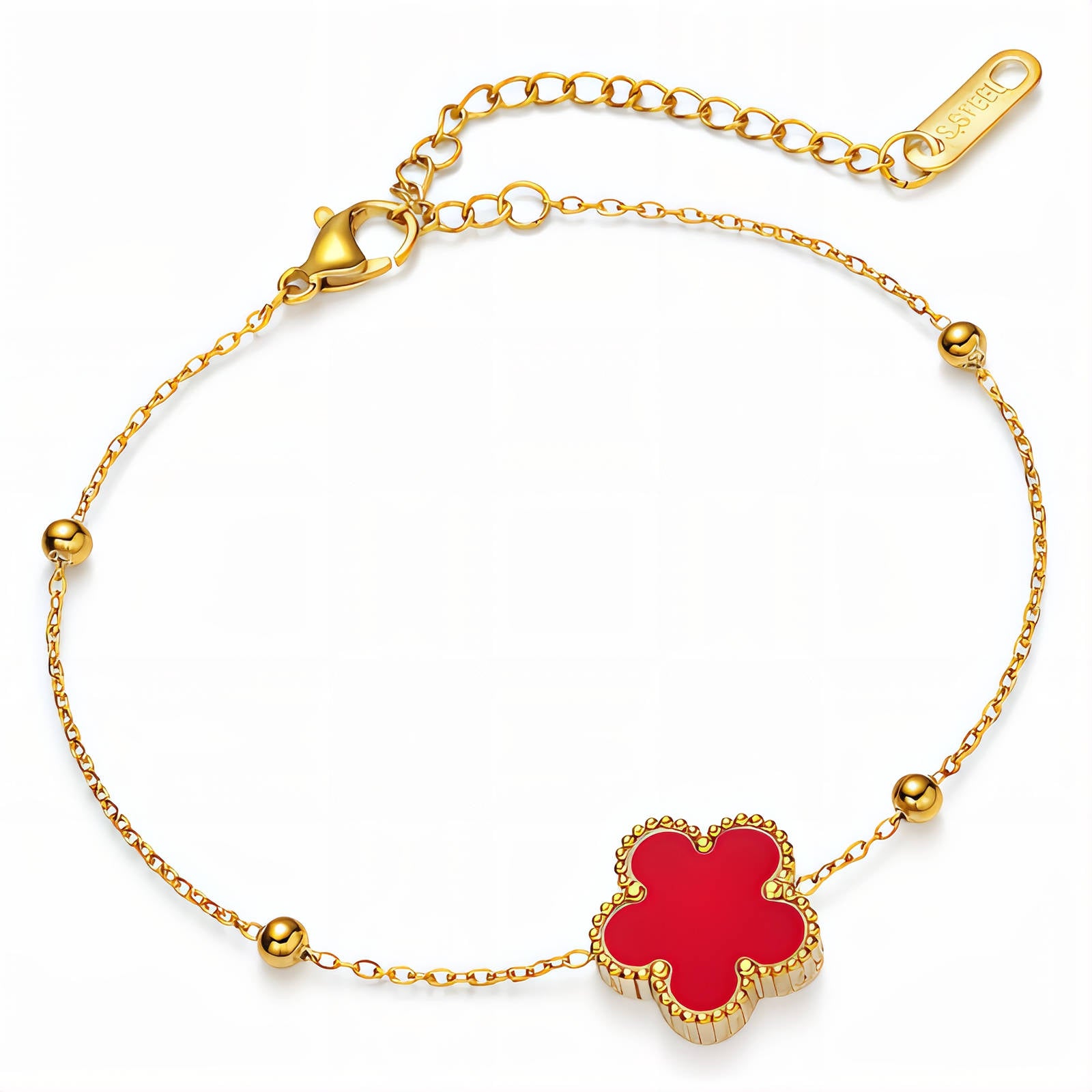 The Crimson Clover Bracelet