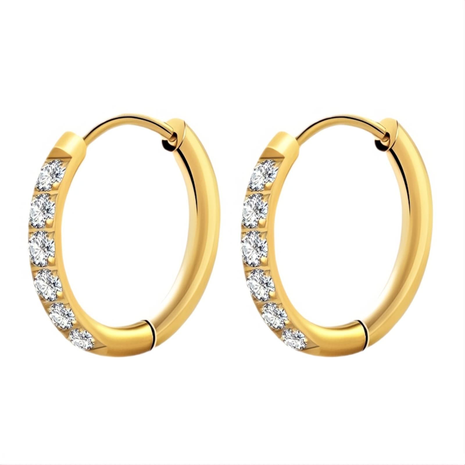 VYRA Waterproof Gold Hoop Earrings - tarnish-free hypoallergenic jewellery NZ AU