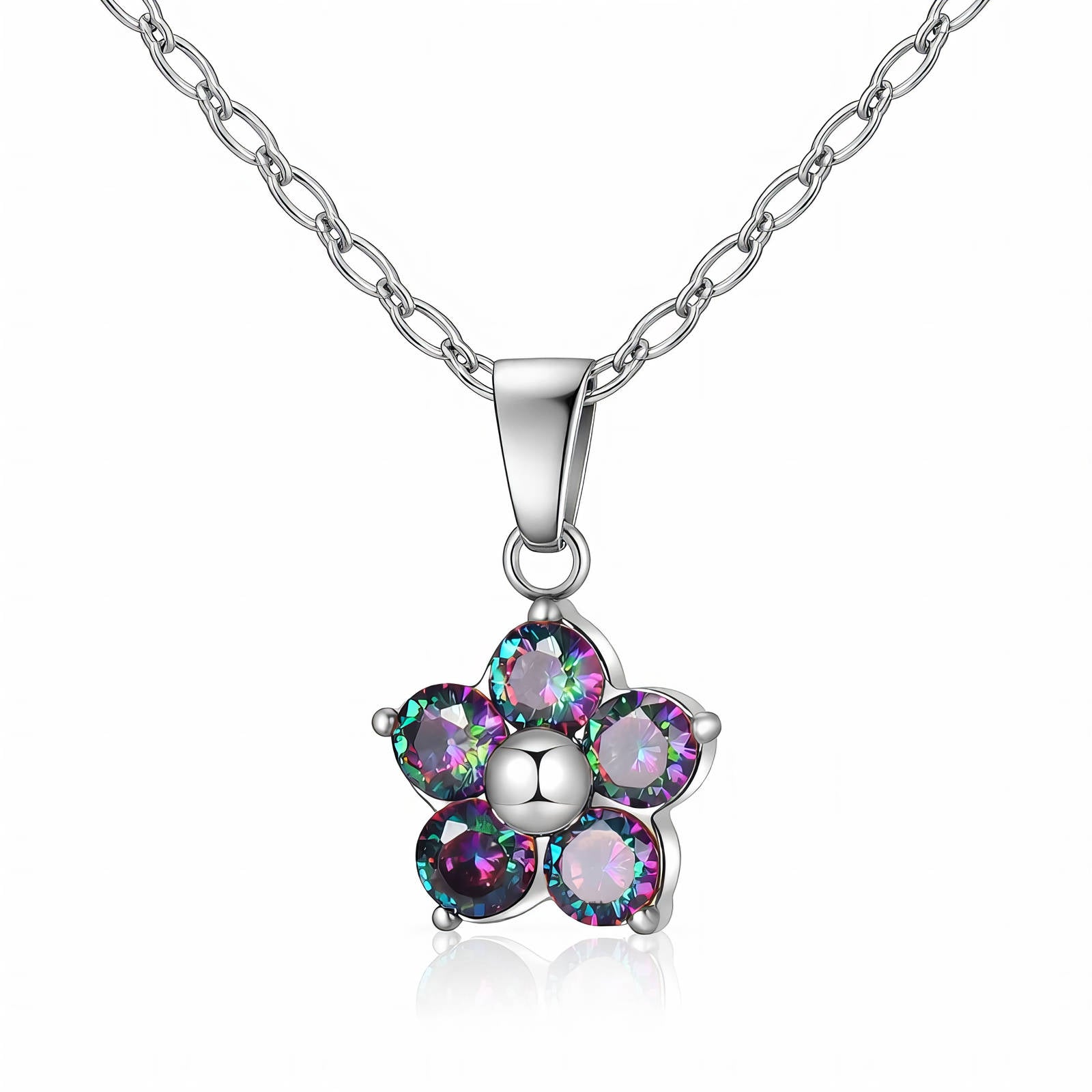 VYRA Waterproof Stainless Steel Flower Necklace - tarnish-free hypoallergenic jewellery NZ AU