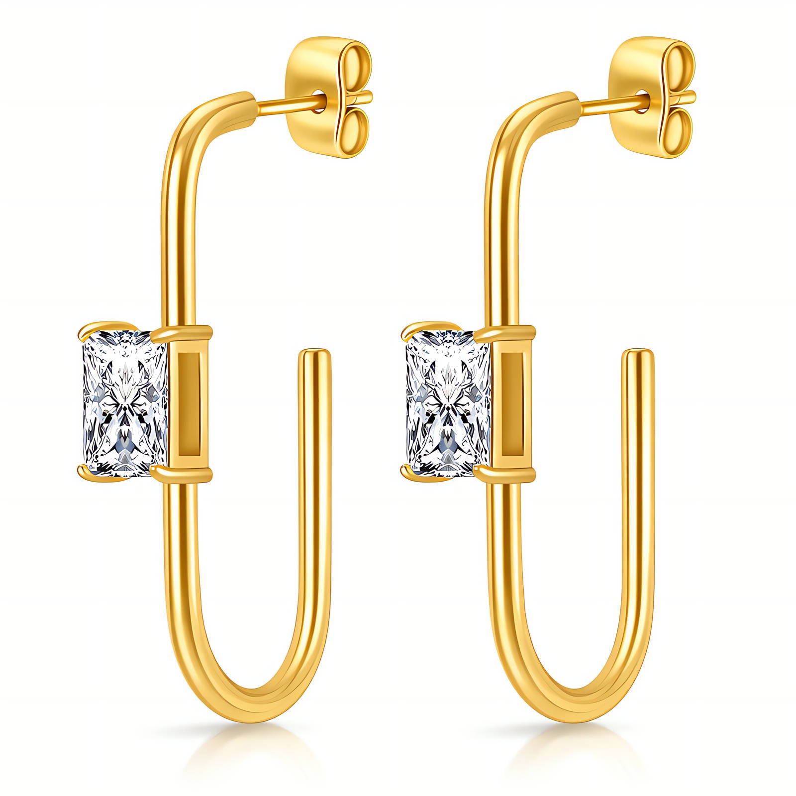 VYRA Waterproof Gold Drop Stud Earrings - tarnish-free hypoallergenic jewellery NZ AU