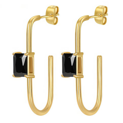 Gold Drop Stud Earrings - waterproof tarnish-free hypoallergenic earrings by VYRA