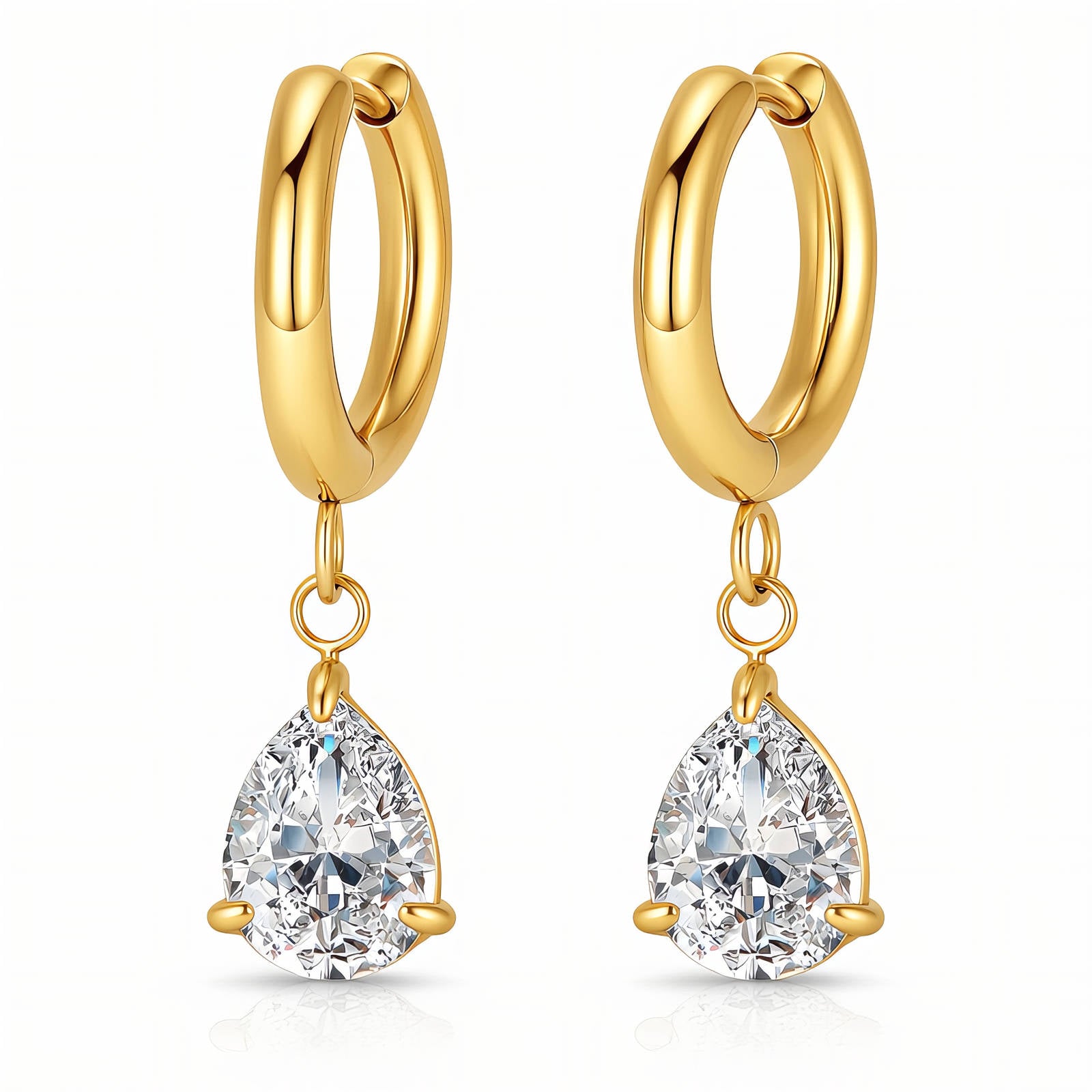 VYRA Waterproof Gold Hoop Earrings - tarnish-free hypoallergenic jewellery NZ AU