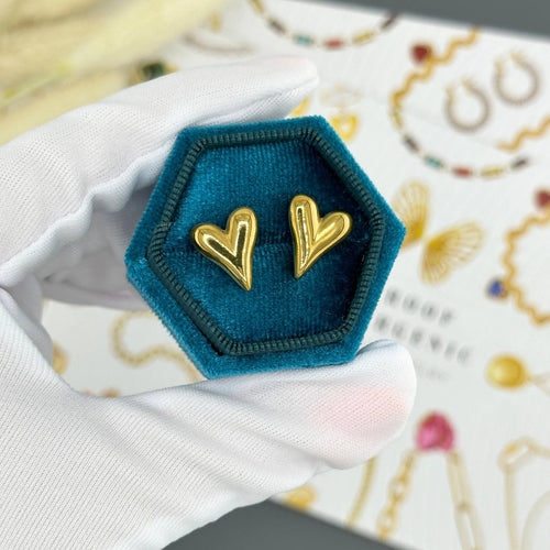 Adore Puffed Heart Earring