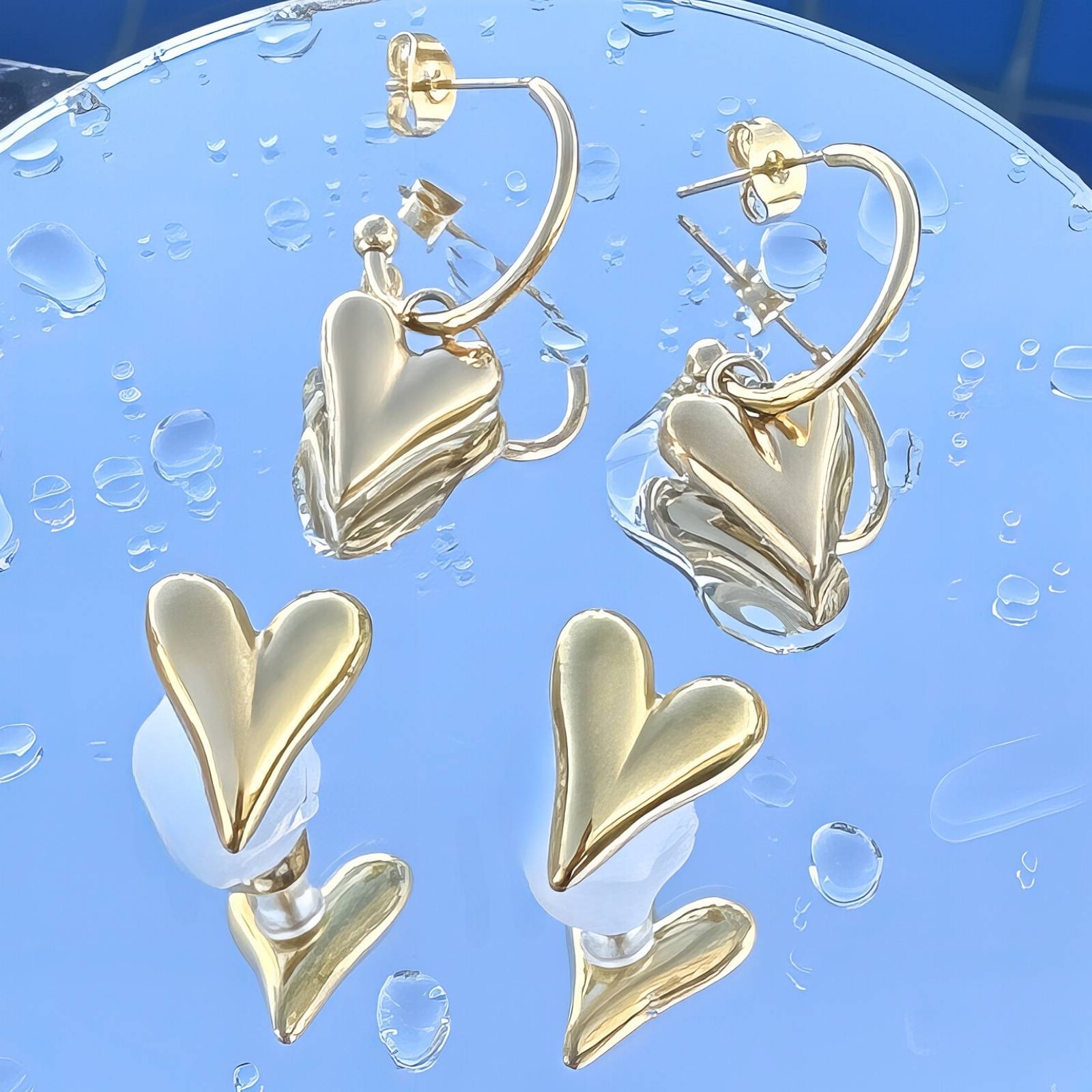 Adore Puffed Heart Earring