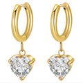 VYRA Waterproof Gold Heart Hoop Earrings - tarnish-free hypoallergenic jewellery NZ AU