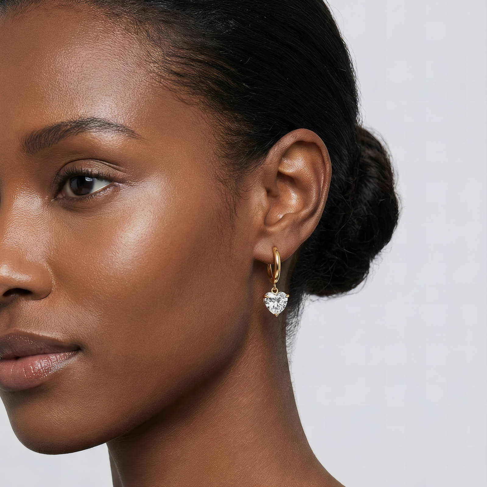 VYRA Waterproof Gold Heart Hoop Earrings - tarnish-free hypoallergenic jewellery NZ AU