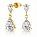 VYRA Waterproof Gold Drop Stud Earrings - tarnish-free hypoallergenic jewellery NZ AU