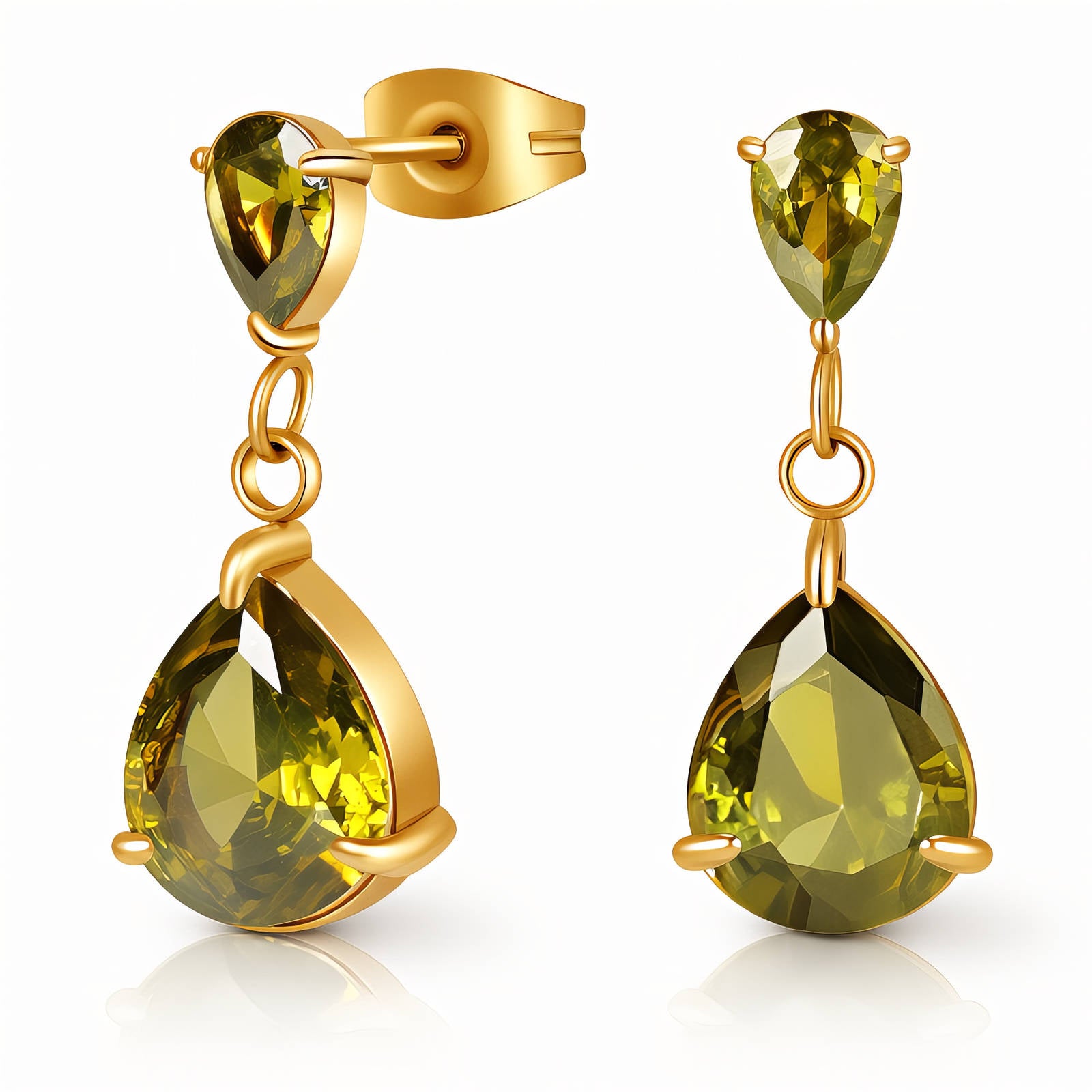 VYRA Waterproof Gold Drop Stud Earrings - tarnish-free hypoallergenic jewellery NZ AU