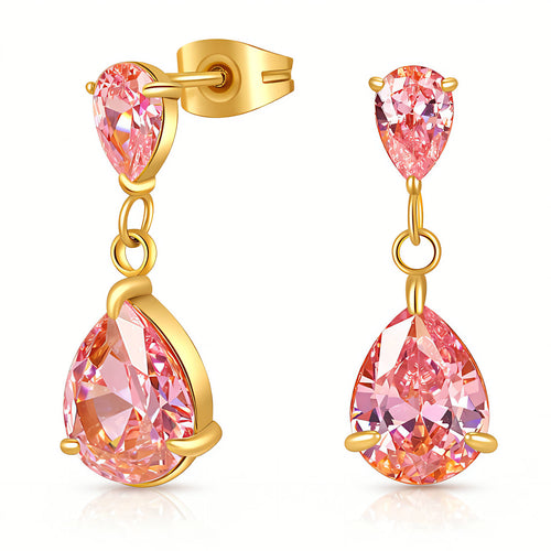 Gold Drop Stud Earrings - waterproof tarnish-free hypoallergenic earrings by VYRA