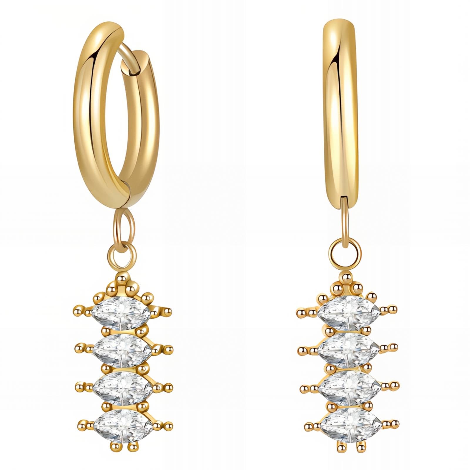 VYRA Waterproof Gold Hoop Earrings - tarnish-free hypoallergenic jewellery NZ AU