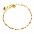 Classic Gold Paperclip Chain Anklet