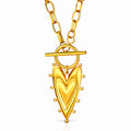 Heart Necklace, 18K Gold Plated Steel