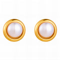 Earrings, 18K Gold Plated Steel