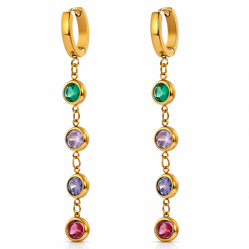 VYRA Waterproof Gold Hoop Earrings - tarnish-free hypoallergenic jewellery NZ AU