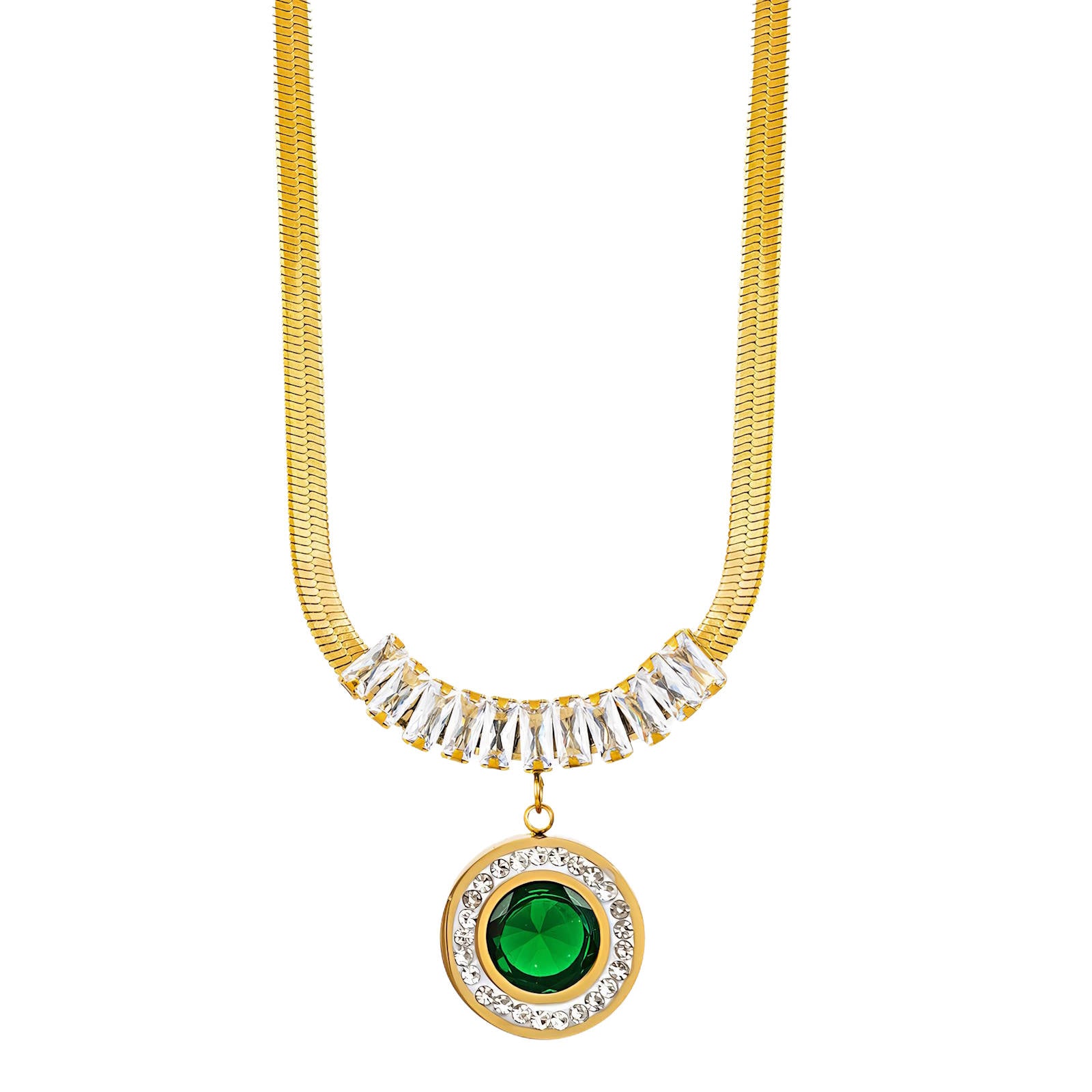 Heart Necklace, 18K Gold Plated Steel
