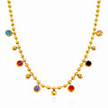 Necklace, 18K Gold Plated Steel