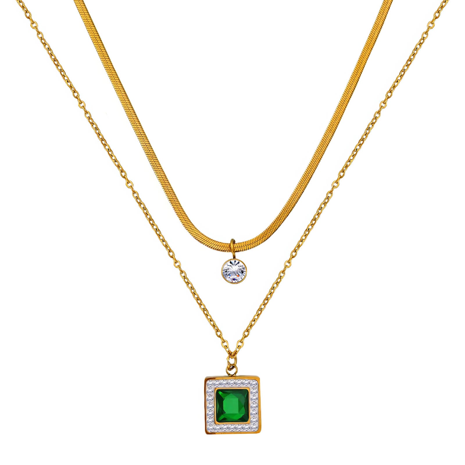 VYRA Waterproof Gold Pendant Necklace - tarnish-free hypoallergenic jewellery NZ AU