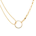 Circle Necklace, 18K Gold Plated Steel