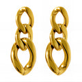 Earrings, 18K Gold Plated Steel