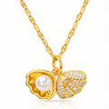 18k Gold Mermaid Shell Necklace
