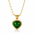 Heart Necklace, 18K Gold Plated Steel