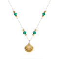 Seashell Necklace, 18K Gold Plated Steel