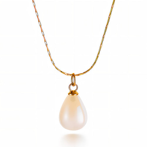Cleo Pearl Teardrop Waterproof Gold Necklace for Women by VYRA Jewellery - waterproof tarnish-resistant gold necklace