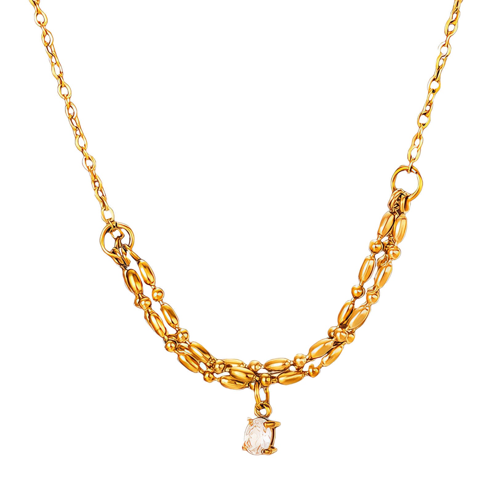 VYRA Waterproof Gold Pendant Necklace - tarnish-free hypoallergenic jewellery NZ AU