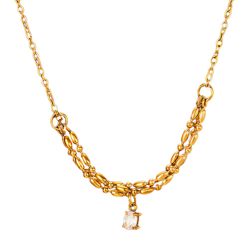 Dainty Gold Pendant Necklace - waterproof tarnish-free hypoallergenic necklace by VYRA