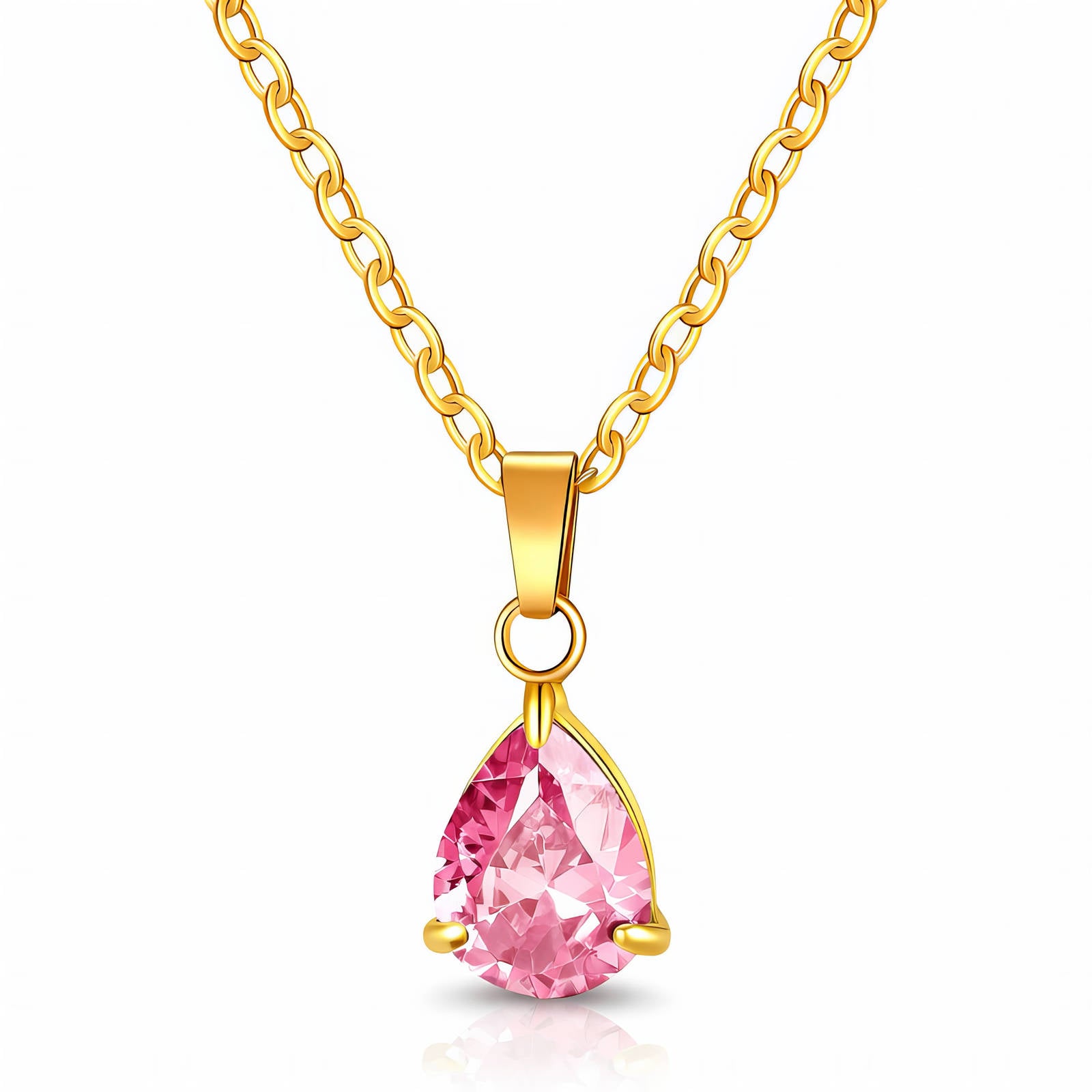 18k Gold Sweetheart Drop Necklace